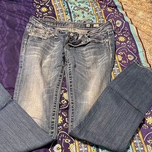 Miss Me Women's Blue Straight Leg Jeans